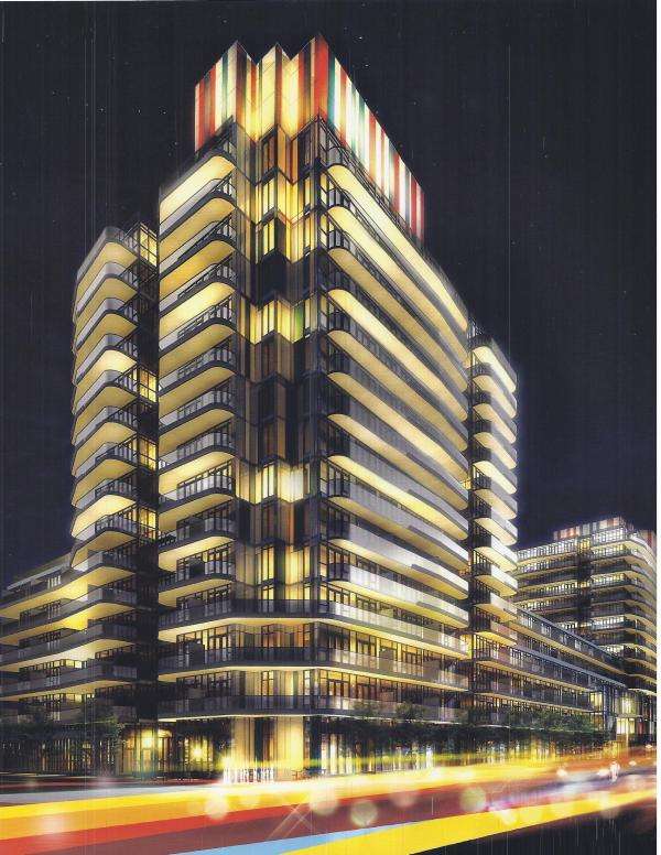 Xpression Condominium North Tower at Night